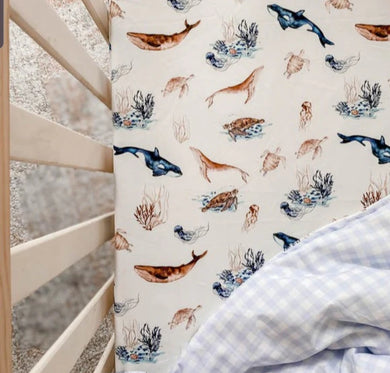 Ocean fitted cot sheet